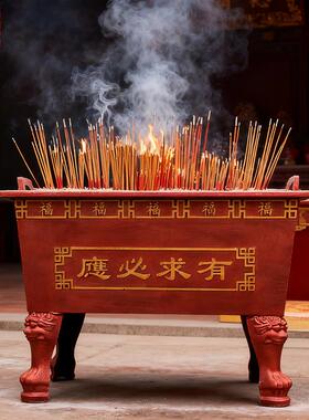 张氏寺庙祠堂插香香炉铸铁镀锌板合制大号香炉方形焚纸炉四方炉鼎