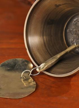 尼泊尔手工艺品做旧风铃挂饰门饰小铃铛铜铃挂件一件寺庙风铃