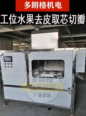 苹果削皮捅芯分瓣机四工位苹果梨子商用大型削皮去核分瓣机