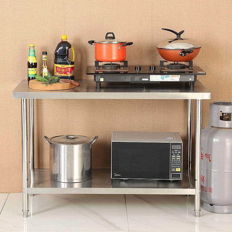 定制厨房不锈钢直角工作台商用打荷台灶台操作台饭店切菜案板桌子,淘宝优惠券,粉丝福利购,淘宝优惠卷