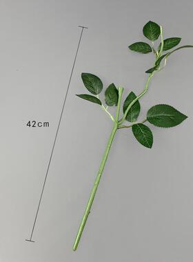 仿真丝网玫瑰花杆 单枝香皂花杆手工材料铁丝花枝假花杆厂家