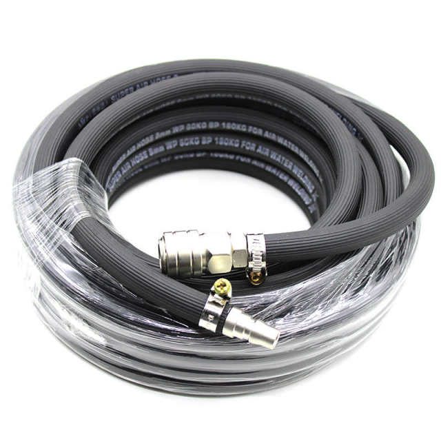 Small wind cannon air compressor air pipe wear-resistant high-pressure air pump pipe with joint pneumatic tool hose 8/10mm rubber and plastic pipe