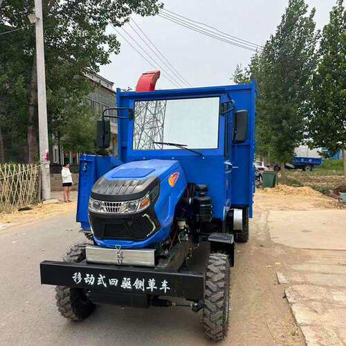 车载直2马力秸秆铡4草机粉 开车在地头接使用碎机 三AJH轮铡草车 - 图0