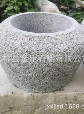 厂家直供花岗岩柱墩石空心仿古包柱石栗子面柱脚石装饰摆件