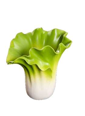 复古中古风白菜造型陶瓷花瓶家用艺术插花摆件客厅装饰花器高级感