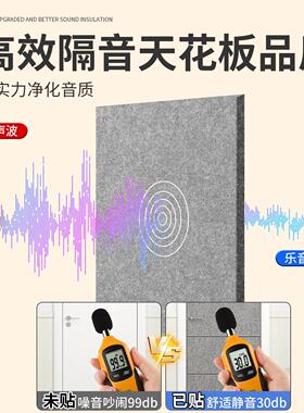 隔音棉卧室墙面隔音板录音棚超强吸音棉家用阻尼墙贴隔音门贴自粘