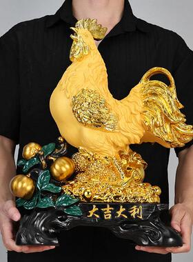 金鸡招财摆件大公鸡生肖鸡公司店铺办公室开 业礼品家居客厅电视