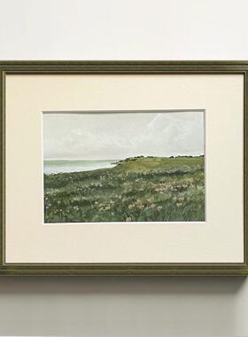 【梅子青】新中式实木画框简约窄边装饰画外框可定制高级感拼图框