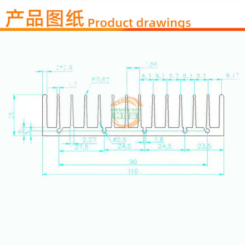 铝合金散热片 100*110*25mm 大功率散热器铝型材 功放散热器,淘宝优惠券,粉丝福利购,淘宝优惠卷