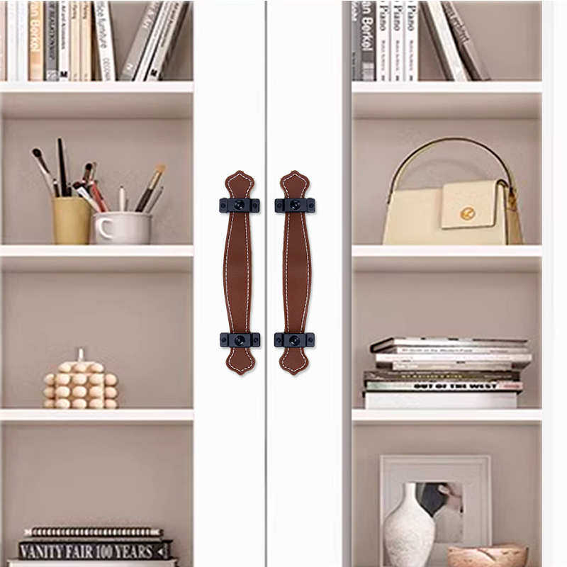 现代简约牛皮拉手箱包真皮小拉手 欧式棕色黑色橱衣柜门抽屉皮革,淘宝优惠券,粉丝福利购,淘宝优惠卷