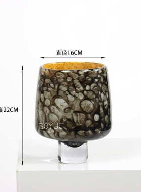 家居售楼处装饰品琉璃孔雀绿样板间客厅中器纹花餐桌摆件软古风