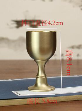新款直销黄铜酒杯高脚杯铜酒杯家用居家摆件酒店宾馆客厅高档酒杯