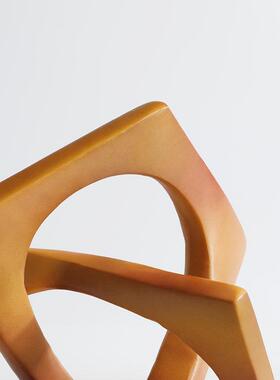 现代简约客厅轻奢几何环形缠房绕面摆样件板售GD-H254楼处软装饰