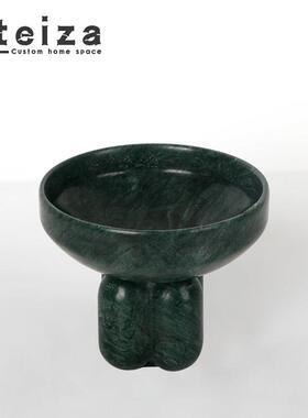 Oteiza现代简约轻奢样板间餐厅餐桌电视柜茶几高脚水果盘洞石托盘