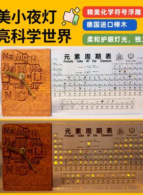 进口北美黑胡桃化学元素周期表元素实物摆件恩师长辈领导创意礼物