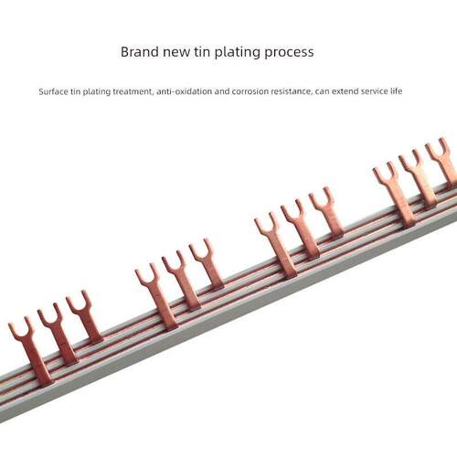 GV2汇流排63A紫铜DZ108马达保护国标U型3P接线排CJX2接触器接线排 - 图1