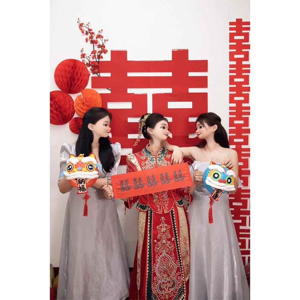 糊涂娘娘结婚拍照小道具横幅手拉旗女方伴娘跟拍摆拍游戏堵门条幅 - 图1