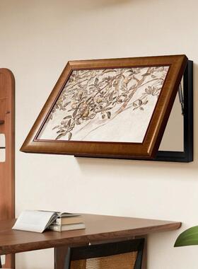 中古风山景电表箱画装饰画复古绿色系配电箱电源开关遮挡遮丑挂画