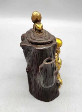 铜器收藏寿星壶此器型包浆润泽形制端正工艺精湛古色古香