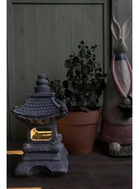 高档户墅外落地式庭装饰宫灯石院灯花园别室内创意摆件禅日意景观