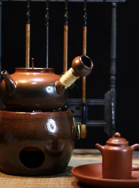 潮州工夫窑变炭炉煮茶炉烧水炉橄榄炭炉户外炉煮茶窑变炉