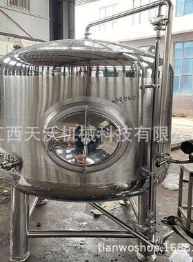 天沃机械不锈钢清酒罐304不锈钢气泡酒罐单层储罐立式酵素罐加工