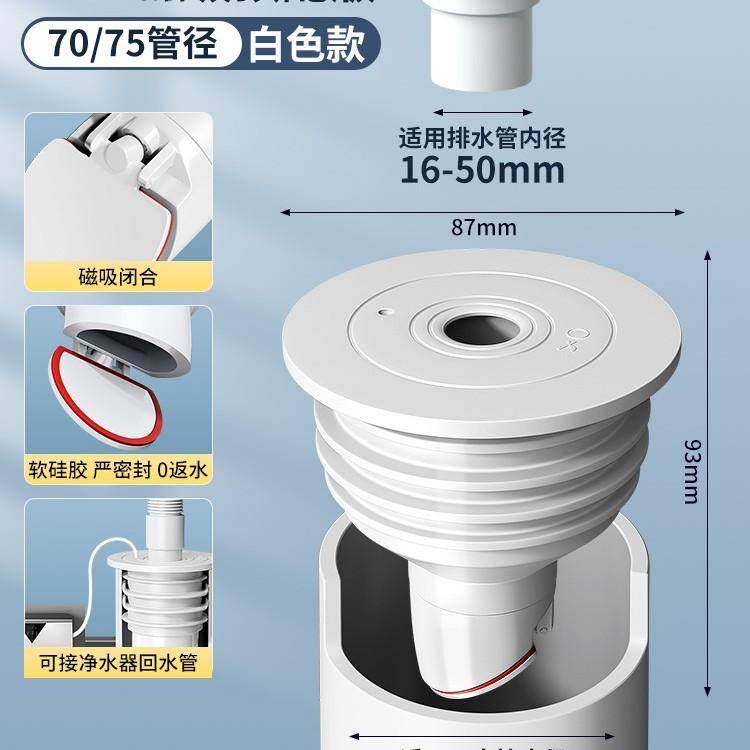 下水管防返臭神器洗手盆池密封圈厨房洗菜盆排水管道硅胶塞堵口器,淘宝优惠券,粉丝福利购,淘宝优惠卷