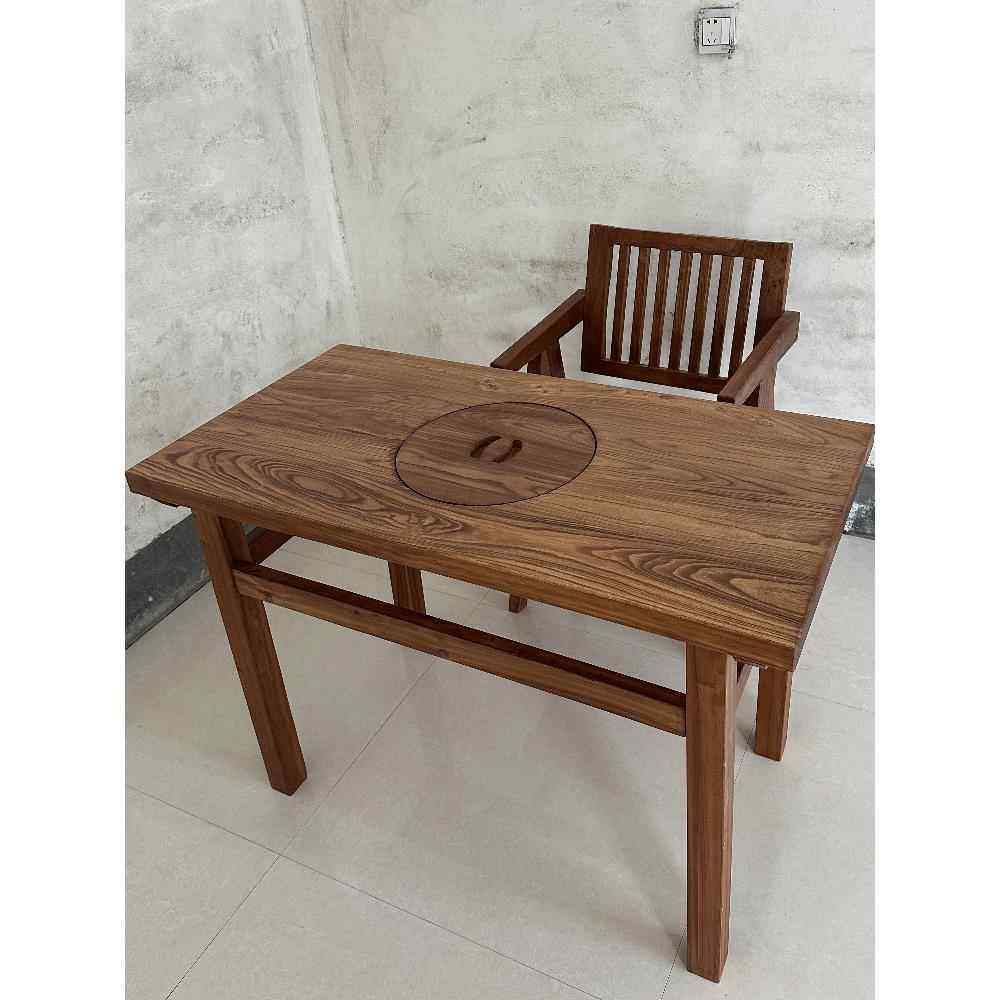 老榆木围炉煮茶烧烤桌实木覆古餐桌酒店民宿长条餐桌原木桌书桌子,淘宝优惠券,粉丝福利购,淘宝优惠卷