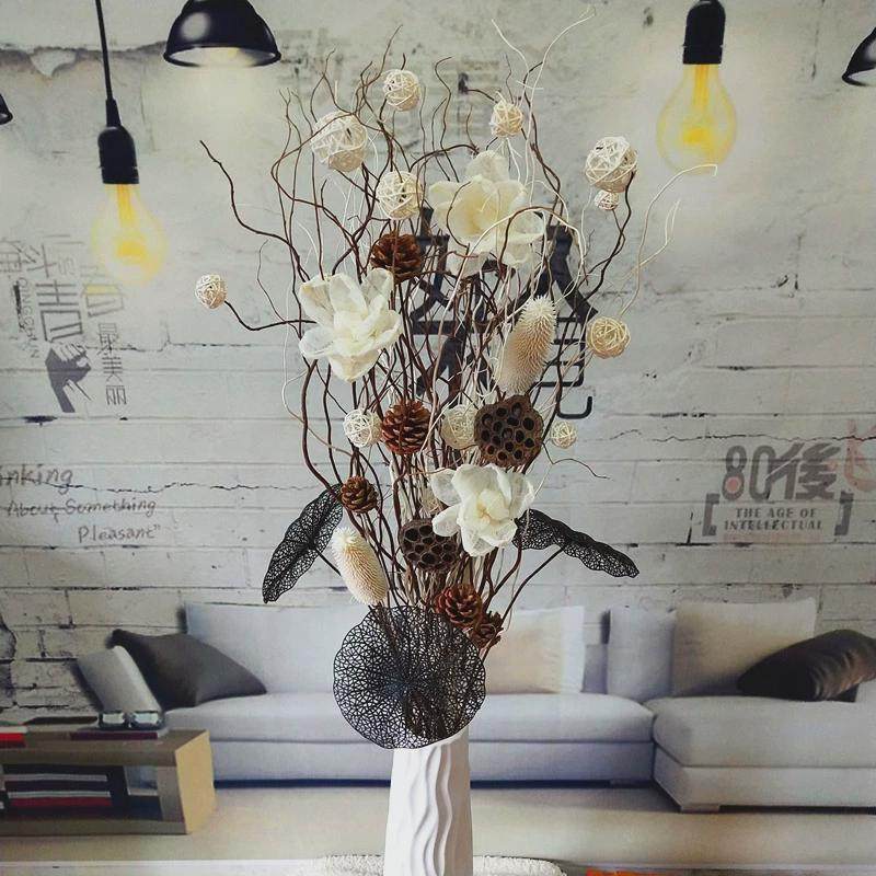 干花叶脉花曲柳天然树枝装饰客厅落地玄关隔断橱窗干枝装饰花包邮,淘宝优惠券,粉丝福利购,淘宝优惠卷