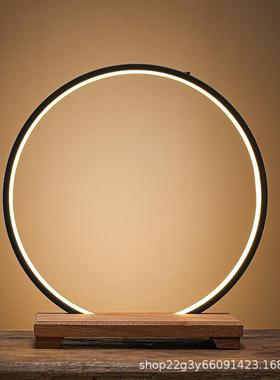 灯02圈件摆佛像底座禅意茶桌摆件厅关装客饰品办公室饰玄品