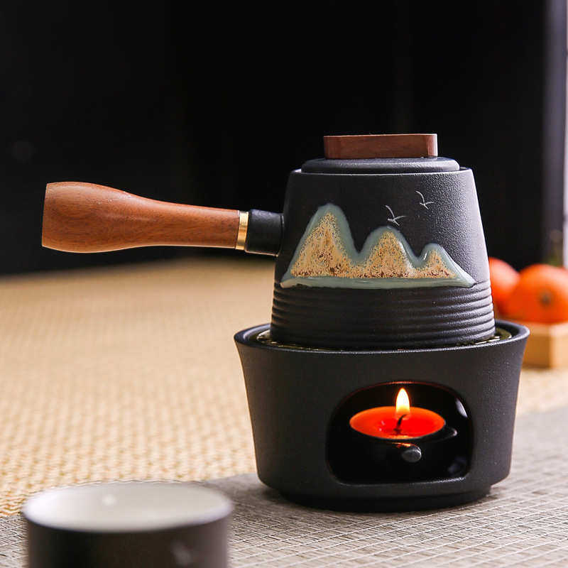 粗陶蜡烛煮茶温茶炉复古创意家用日式暖茶炉加热底座茶壶保温套装,淘宝优惠券,粉丝福利购,淘宝优惠卷