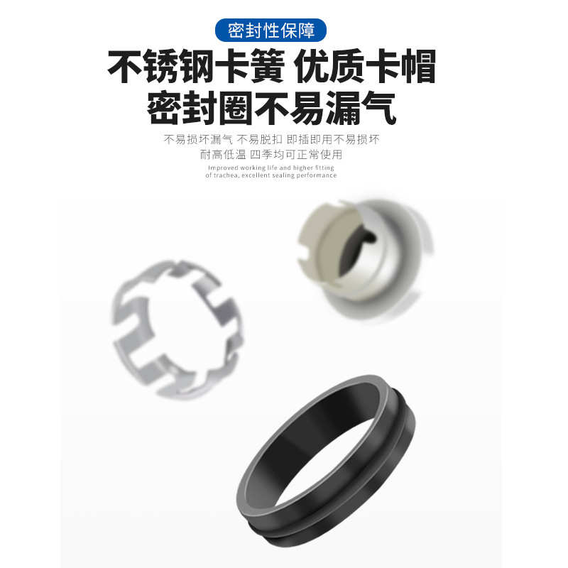 气动单向阀AKH04A-M5空气止回阀接头06B-01S气路08A-02S 12B-04S - 图1