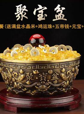 聚宝盆摆件家用客厅装饰聚财铜制品工艺品存钱罐铜器
