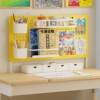 Desktop hole plate storage shelf without punching for children's study desk writing storage metal clip vertical magnetic bookshelf