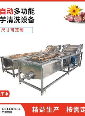 洋姜清洗机全自动气泡喷淋生姜清洗机械洗菜洗果设备菊芋清洗机