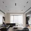 Embedded grille spotlight ceiling living room long linear graffiti downlight without main light smart dimming grille light
