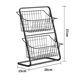 Kitchen vegetable storage rack black floor multi-layer vegetable rack household fruit storage vegetable Y basket storage