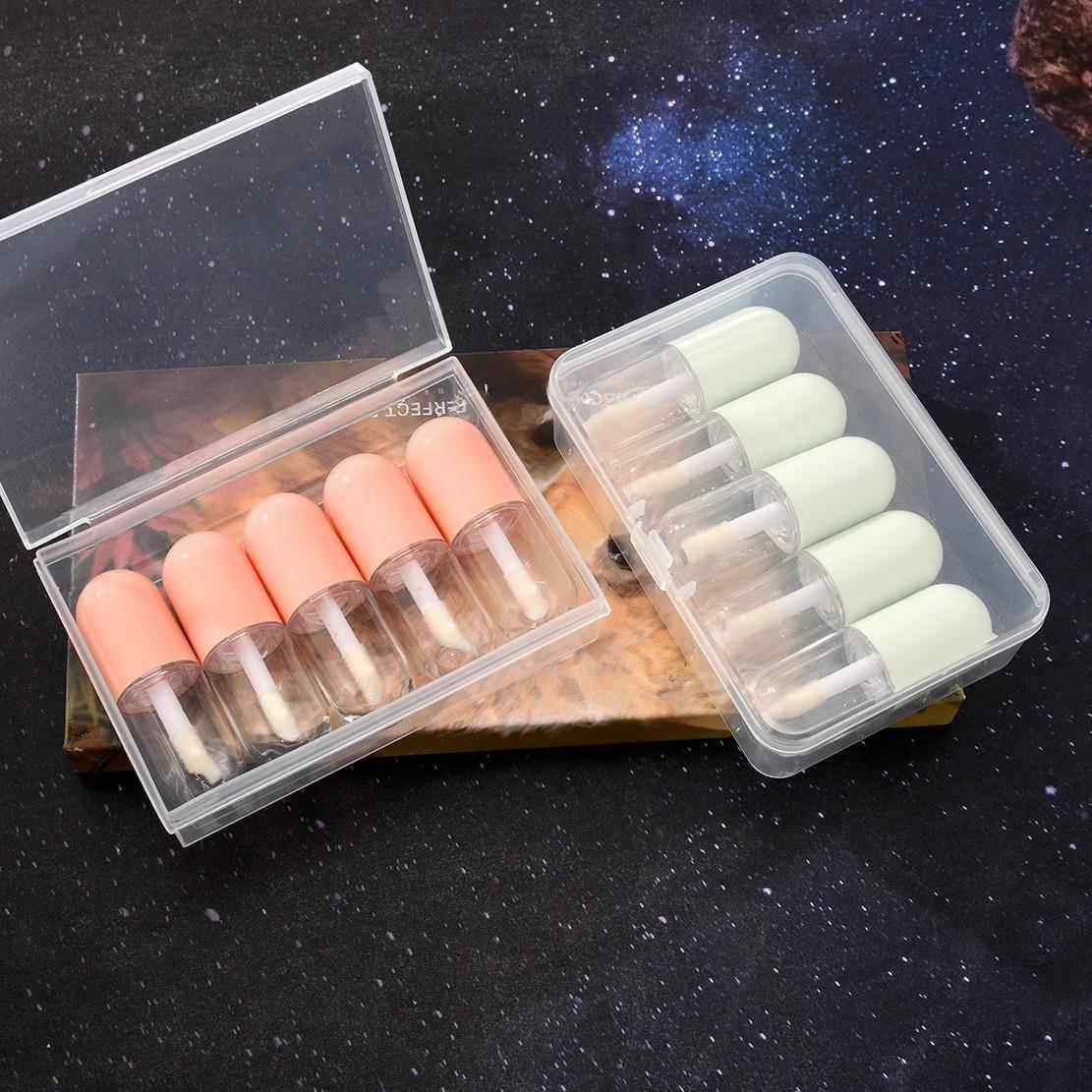 迷你透明胶囊唇釉管瓶空瓶圆形空管塑料唇彩管包材唇蜜瓶子口红管,淘宝优惠券,粉丝福利购,淘宝优惠卷