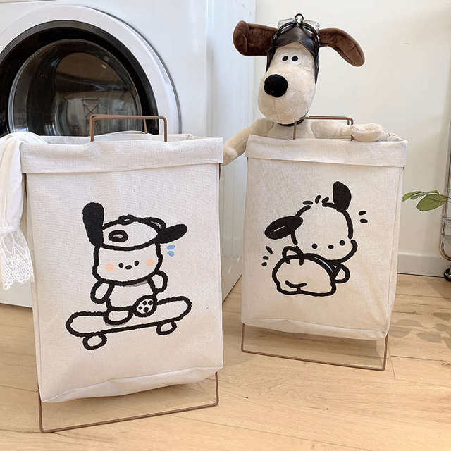 Dirty laundry basket dirty clothes storage basket household ins cute pacchard dog fold dirty clothes basket dormitory put clothes waterproof