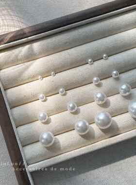 Womens Pearl Stud Earrings Highend Sense Elegant Earrings