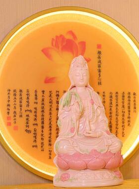 佛龛音圆形背灯佛像光灯佛堂背神台背后佛光圈观WPB景背光佛龛装