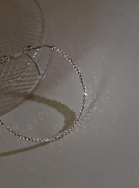 高档树君老超级闪光口925银手镯进工艺每君颗银珠45个刻面