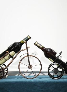 欧红酒架式创意葡酒酒架个性萄酒柜酒架摆铁艺红酒红瓶架件子红酒