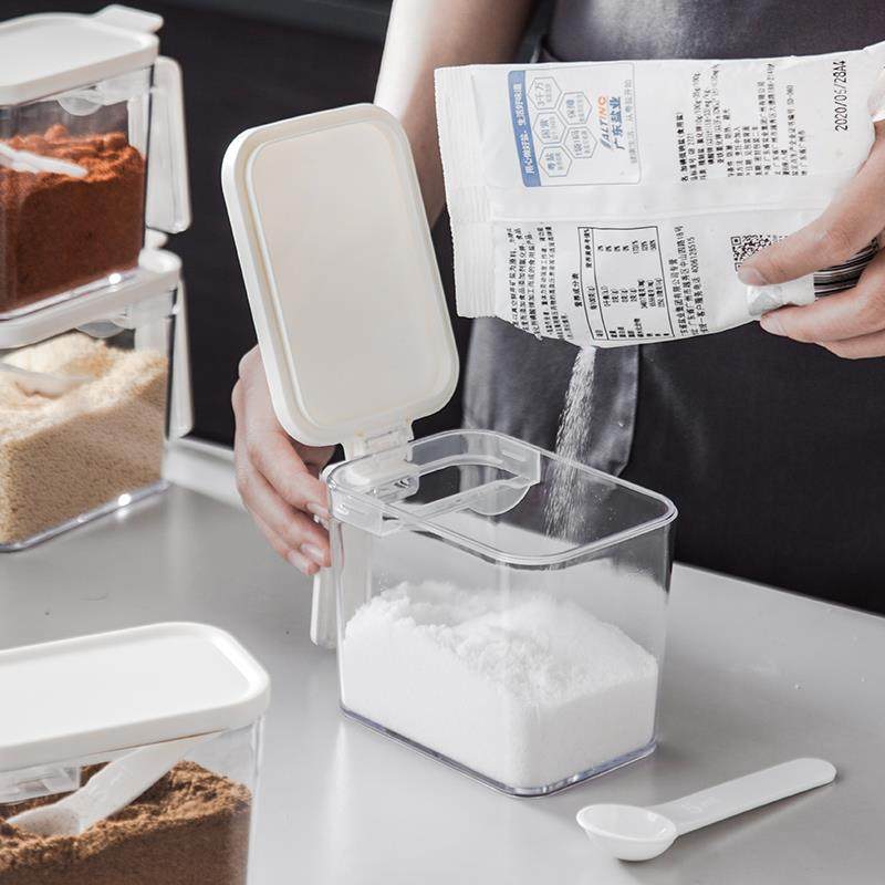 日式调料盒透明盐罐密封防潮盒子厨房收纳胡椒粉家用调味罐佐料盒,淘宝优惠券,粉丝福利购,淘宝优惠卷