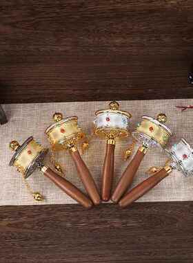 西藏旅拍纪念品手摇转金轮转金筒大中小个号