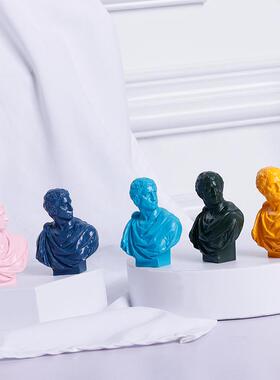 欧式树IBS脂人物雕像摆件创意家居面公像室桌迷人物头艺你术装饰