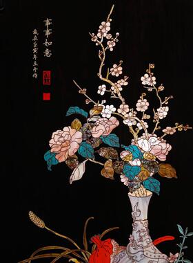 红木壁挂高档新中式家居墙面墙壁玄关壁饰挂件壁画客厅沙发背景墙