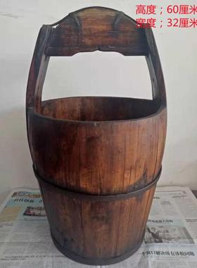 怀旧葫芦水瓢老式盛水木桶老式木盆板凳洗衣板民俗影视道具老物件