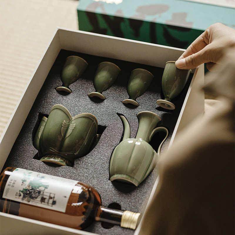 束刻 仿宋执壶温酒壶温酒器烫酒壶日式青梅酒黄酒煮酒器酒具套装,淘宝优惠券,粉丝福利购,淘宝优惠卷