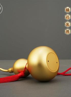 大吉大利好运黄铜葫芦摆件车挂件大小号装吊饰家居客厅桌面工艺品